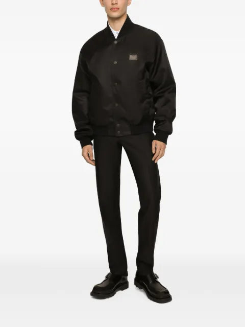 Dolce & Gabbana DG Essentials logo-plaque bomber jacket