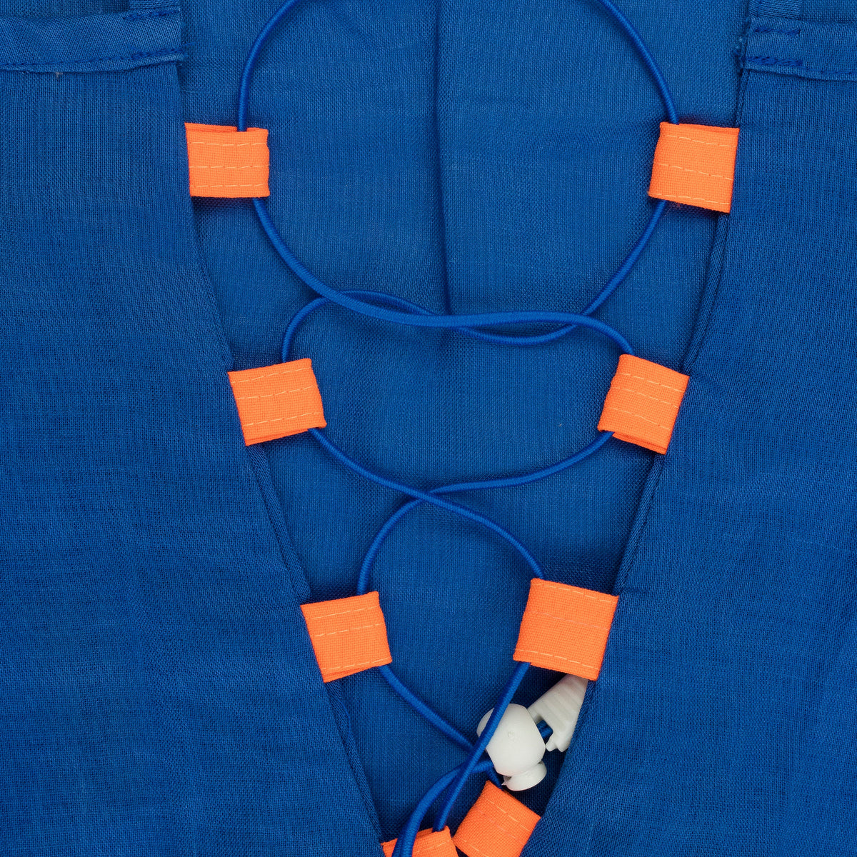 BLUE BACK TIE DRESS