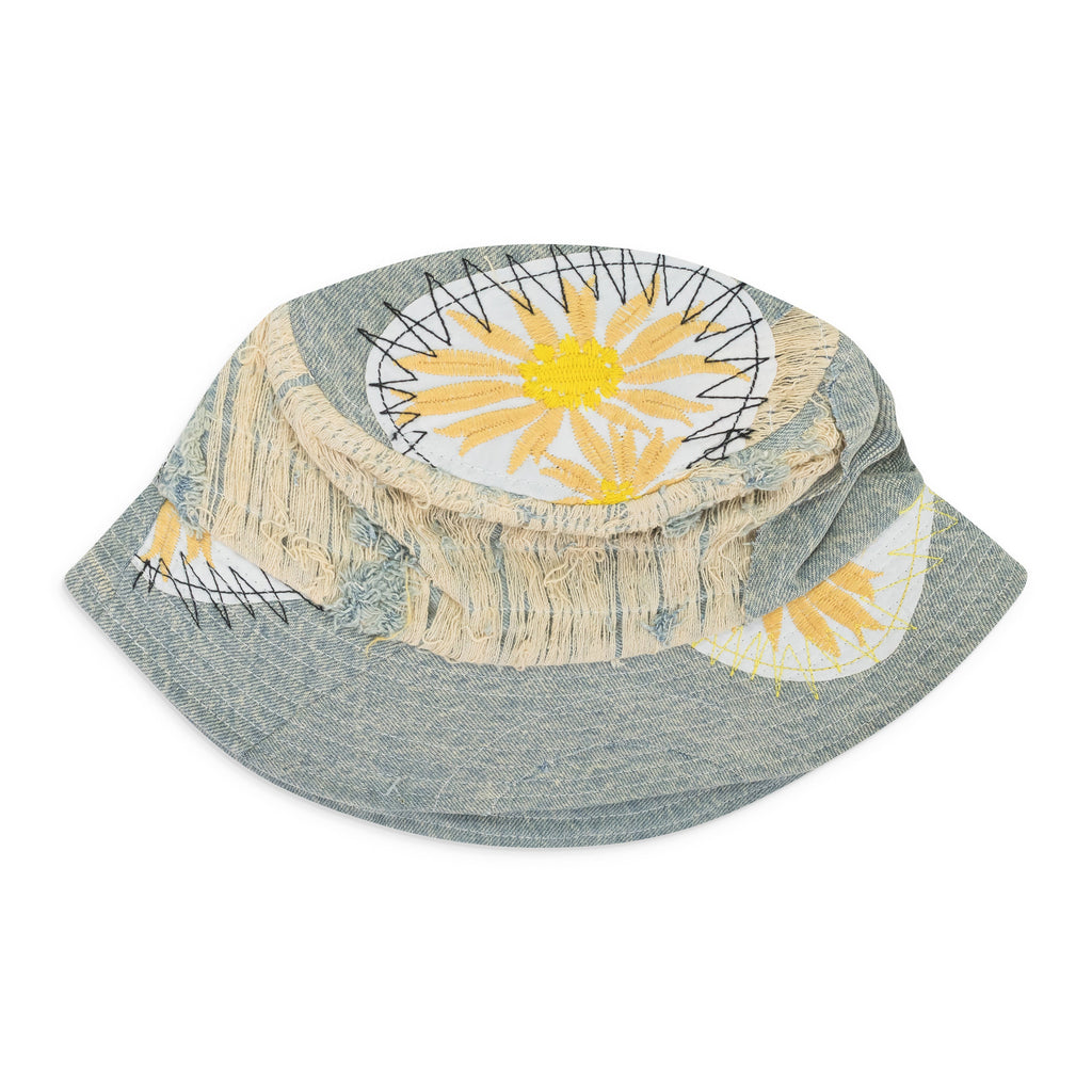 Blue Daisy Upcycled Bucket Hat