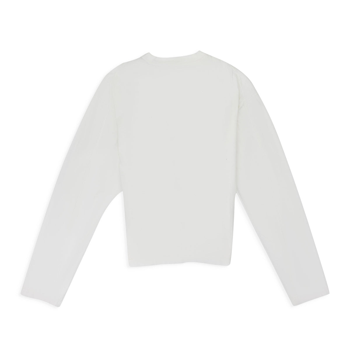 White Embroidered Long Sleeve T-Shirt