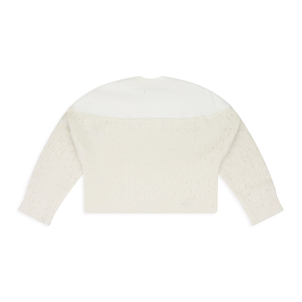 Cream Drop Needle Crewneck