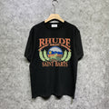 Rhude T-shirts Printed Trendy Pure Cotton