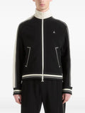 Manière De Voir Tristan in black contrast-whipstitching raglan track jacket