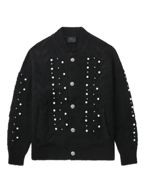 A BATHING APE® embellished Cardigan with cable-knit pattern