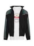 Martine Rose T-lining track jacket in black & teal