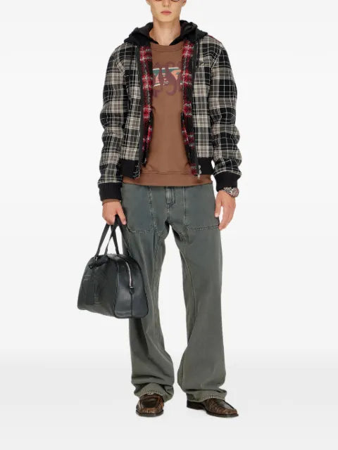 Diesel sweatshirt with graphic prints and patches