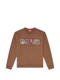 Diesel sweatshirt with graphic prints and patches
