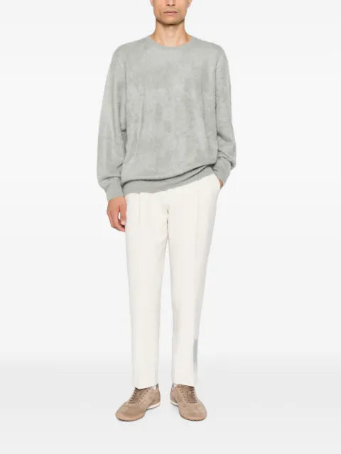 Soft Goat crew neck brushed-knit sweater