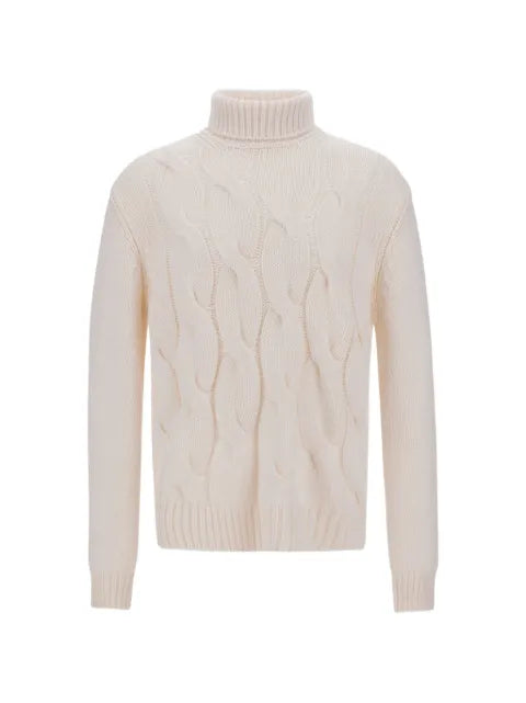 Herno cable-knit roll-neck sweater