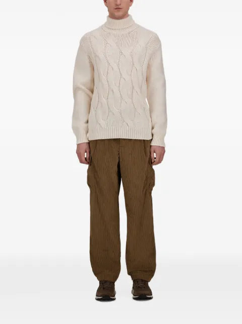 Herno cable-knit roll-neck sweater