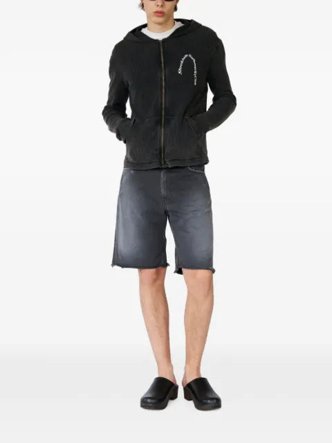 Stockholm Surfboard Club waffle-knit logo-print hoodie