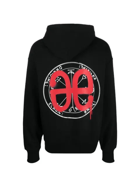 EGONlab. graphic-print drawstring hoodie