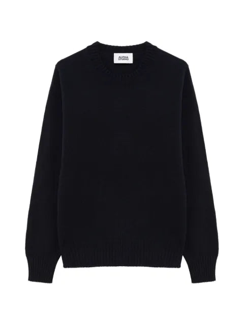 ALPHA STUDIO ribbed-trim sweater
