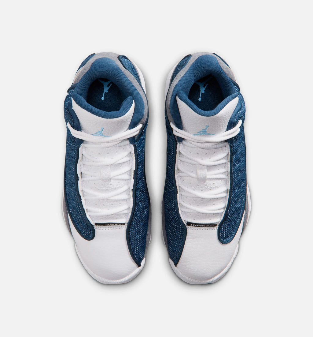 Air Jordan 13 Retro Navy & Flint Grey Big Kids' Lifestyle Shoes - Navy/University Blue/Flint Grey/White