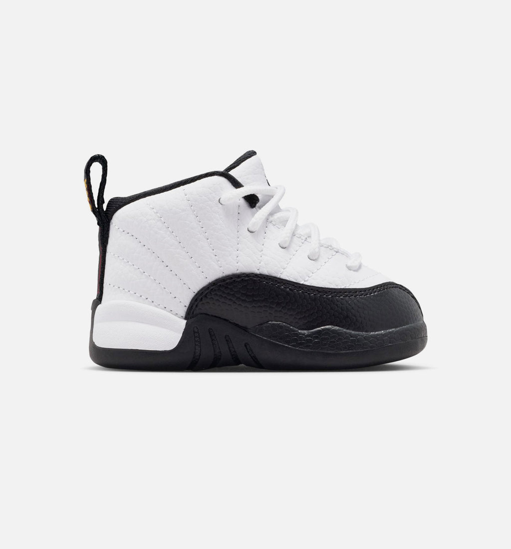 Air Jordan 12 Retro Taxi – Infant/Toddler Lifestyle Shoe in White/Black/Taxi