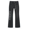 Purple Brand Black Washed Rhinestone Detail Jeans