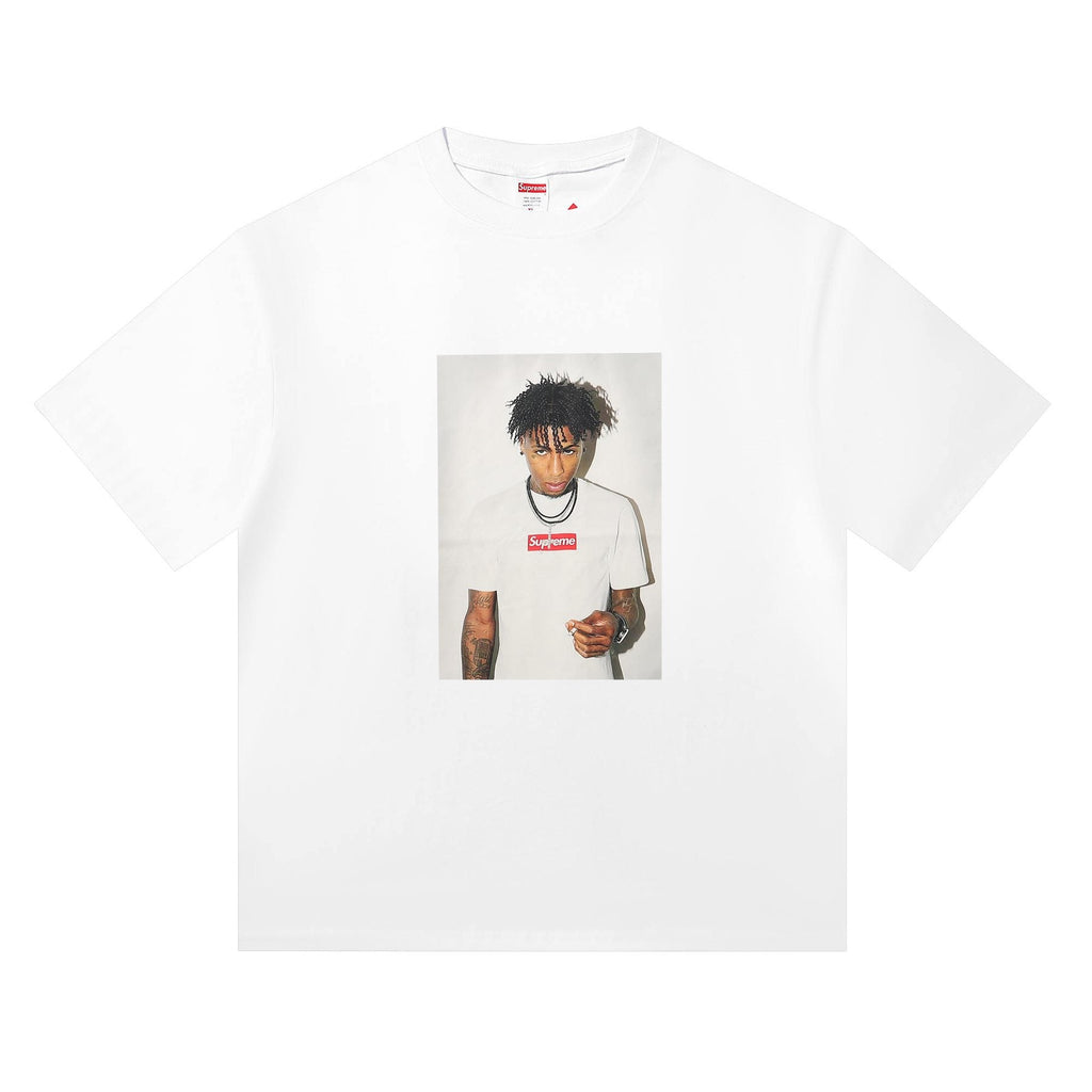 Supreme Rapper Portrait Graphic T-Shirt