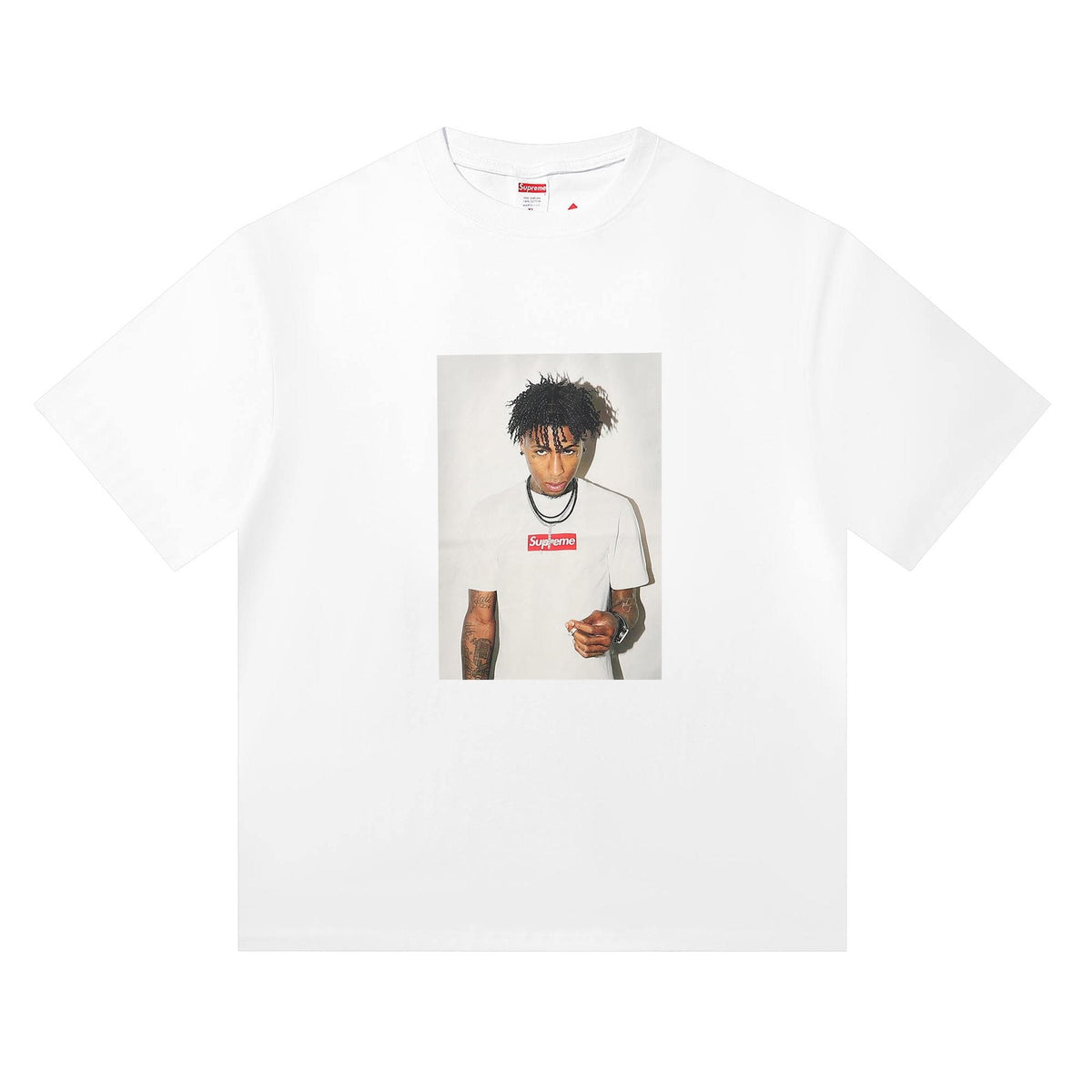 Supreme Rapper Portrait Graphic T-Shirt
