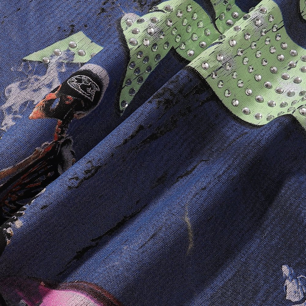 Rough Play Washed Rhinestone Sleeveless T-Shirt