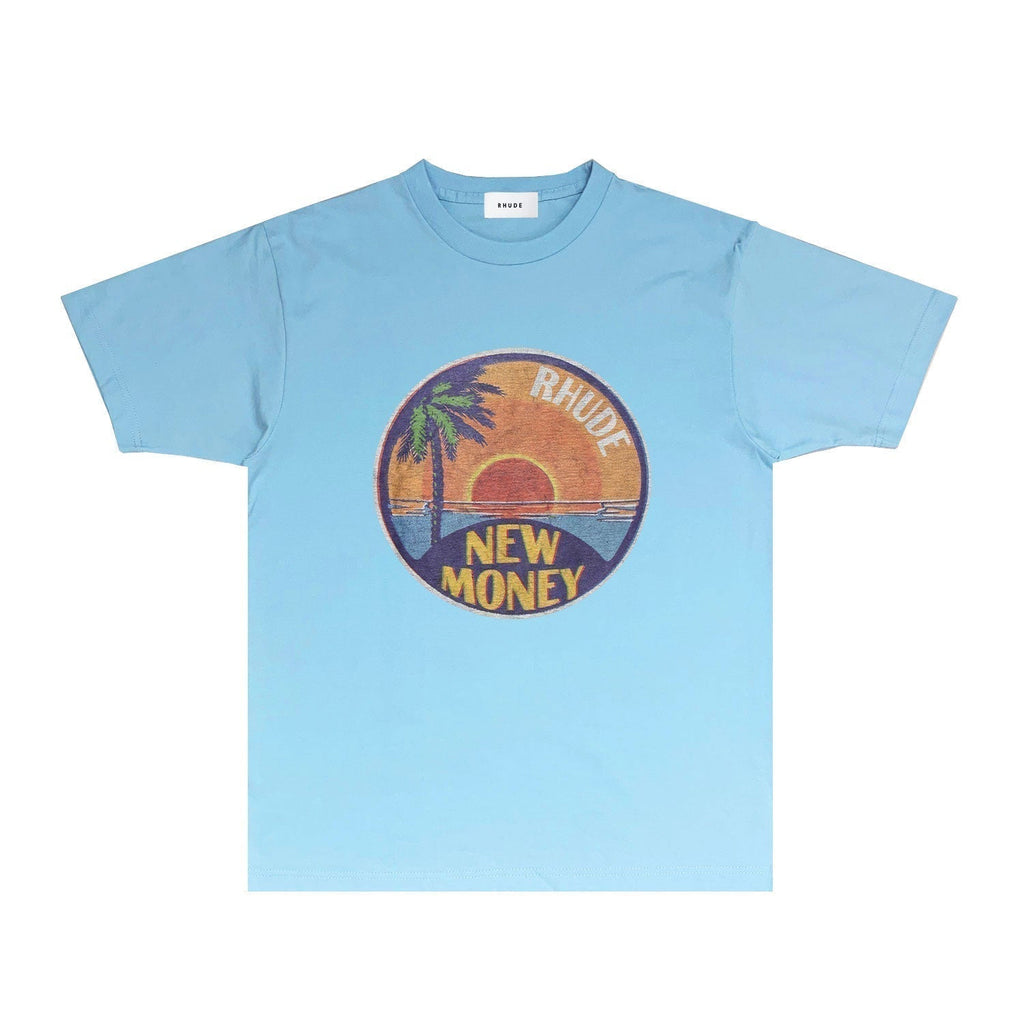 Rhude T-shirts Printed Trendy Pure Cotton