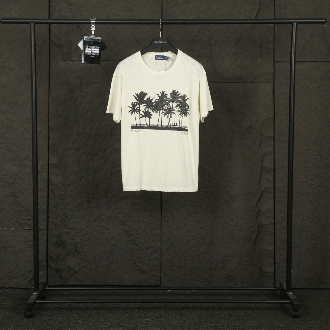 Ralph Lauren Palm Tree Slub Cotton T-Shirt