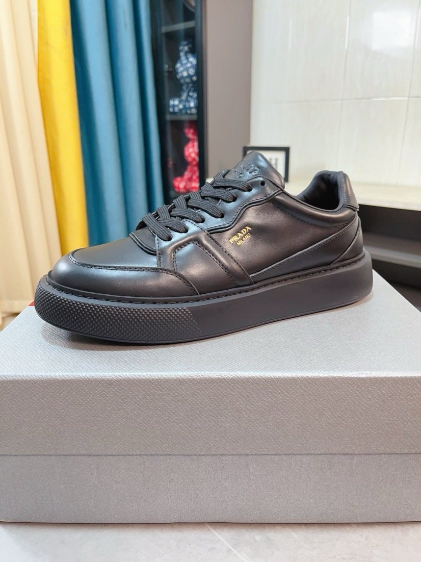 Prada Paneled Low-Top Sneakers