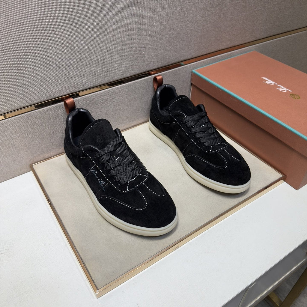 Loro Piana Men's Paneled Low-Top Sneakers